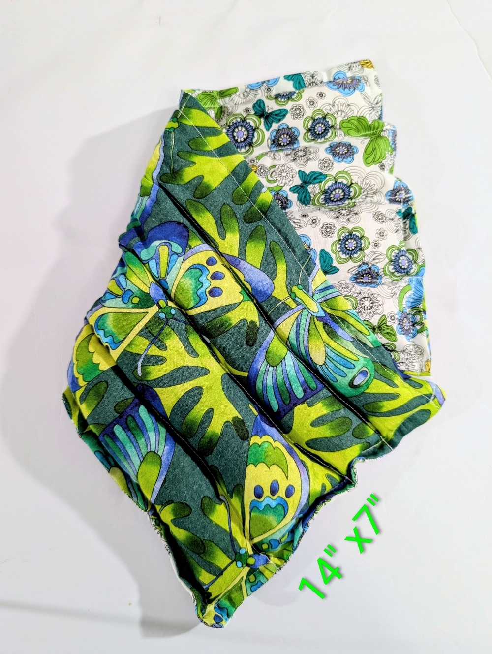 Rice-flax seed therapeutic heating-cooling pad,  Rice Bag, Heat Pad, butterflies